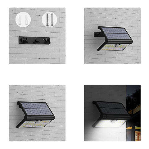 LED Solar Foldable Wall Light Outdoor Solar Powered Sunlight Waterproof PIR Motion Sensor Street Lig