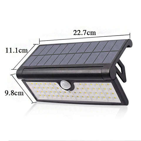 LED Solar Foldable Wall Light Outdoor Solar Powered Sunlight Waterproof PIR Motion Sensor Street Lig