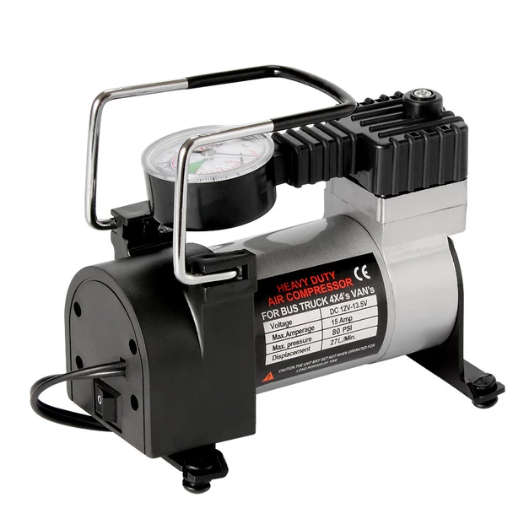 DC 12V 12A Heavy Duty Air Compressor With Pressure Gauge And Three Nozzle Adapters 965KPA