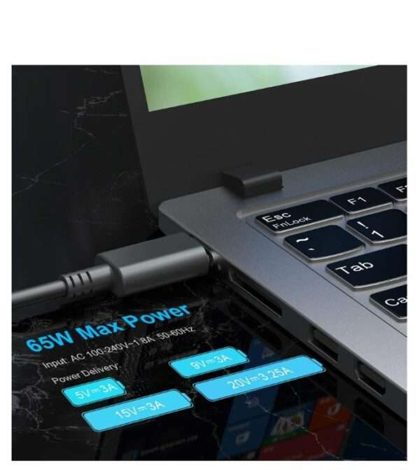 Super Electronics SE-P014 USB-C AC Replacement Charger For Lenovo  65W 20V 3.25A