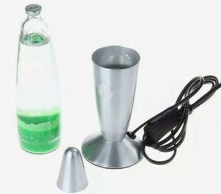 35CM Volcanic Lava Lamp Bedside Night Lamp Aluminum Jellyfish Lava Decorative Lamp Liquid Motion Lav