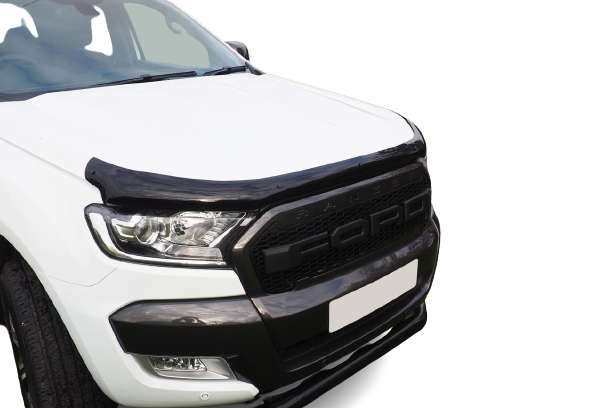 Ford Ranger T7 gloss black bonnet guard 2016-2020