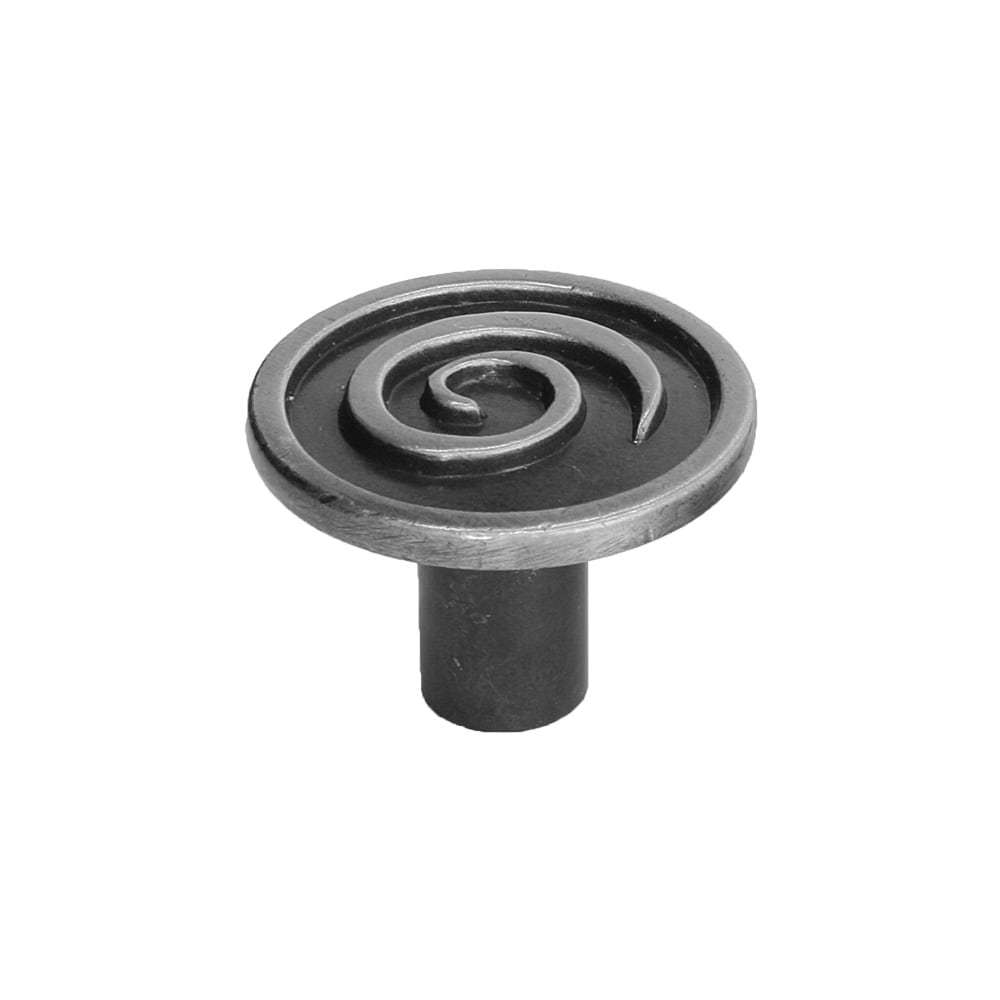 Swirl Knob - 30mm - Silver