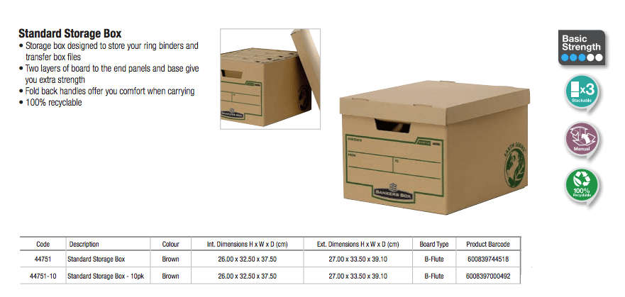 Bankers Box® Earth Series Standard Storage Box - 2pk