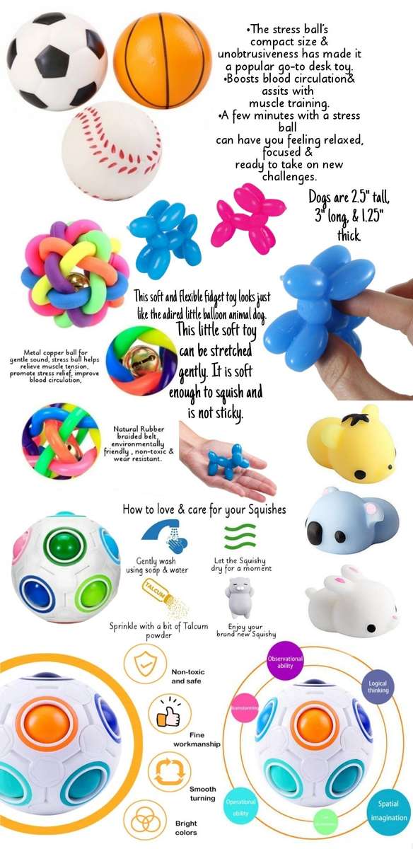 12 Piece Fun Fidget Sensory Stimulation Set