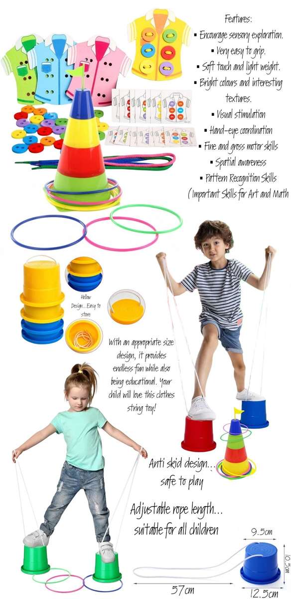 Kids Learn and Play Activity Set - Improve Motor Skills Through Play