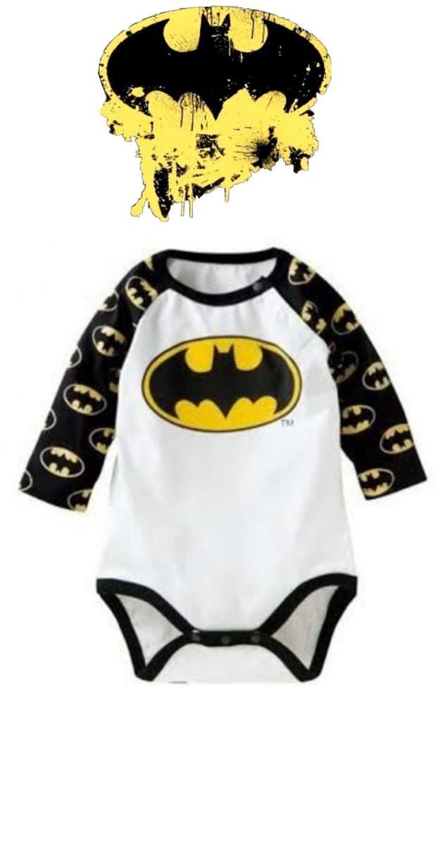 Batman Baby Grower - Long Sleeve - 0/6Months