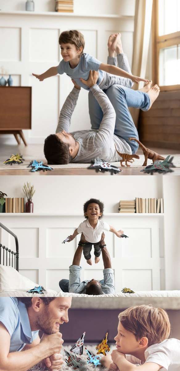 Die-cast Pull Back Military Fighter Jet Model Set - 4 Piece