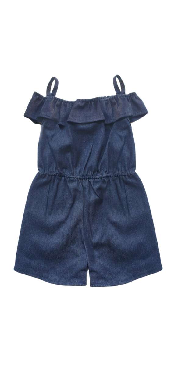 Baby & Toddler Girls Ruffled Denim Bodysuit