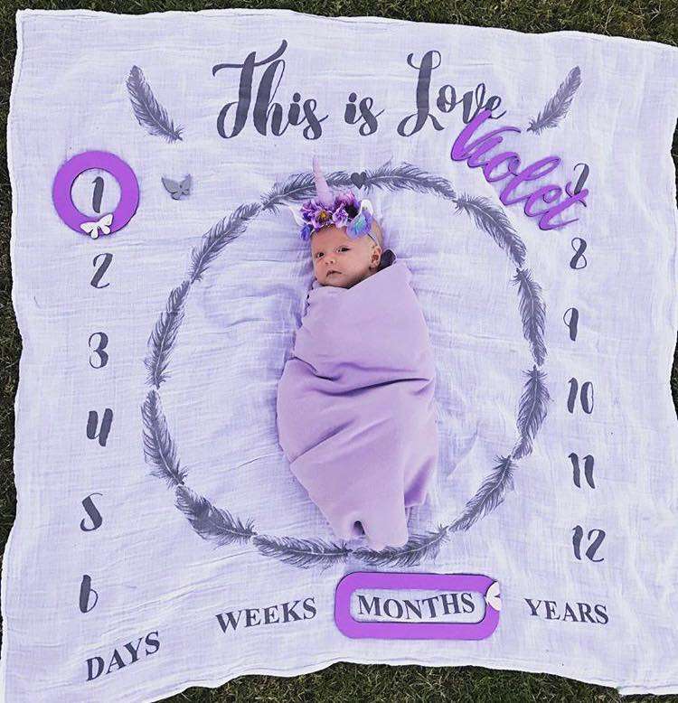 Milestone Blanket Marker Pack - Clouds / Soft Pink