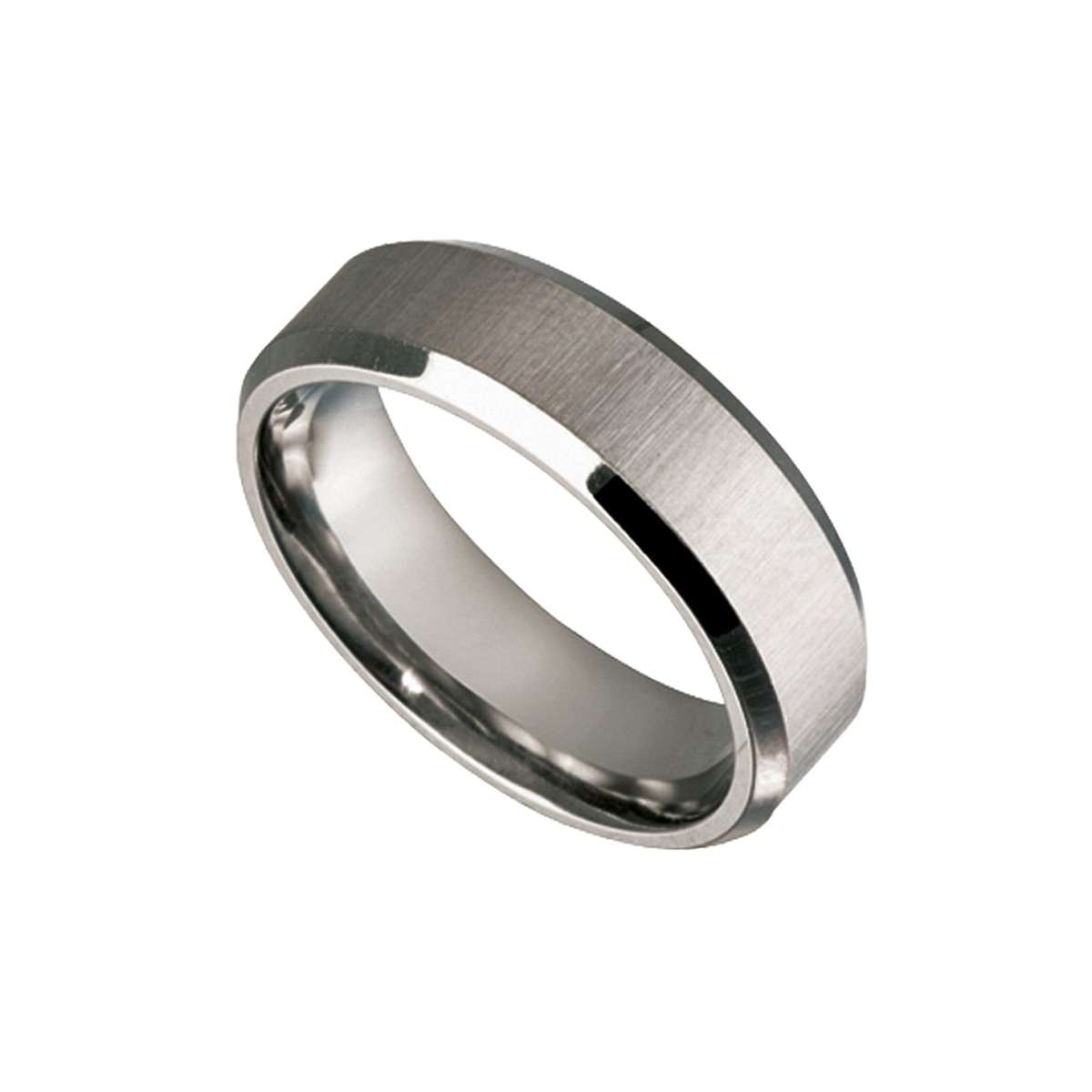 Men's Titanium Ring with Bevelled Edges - Q