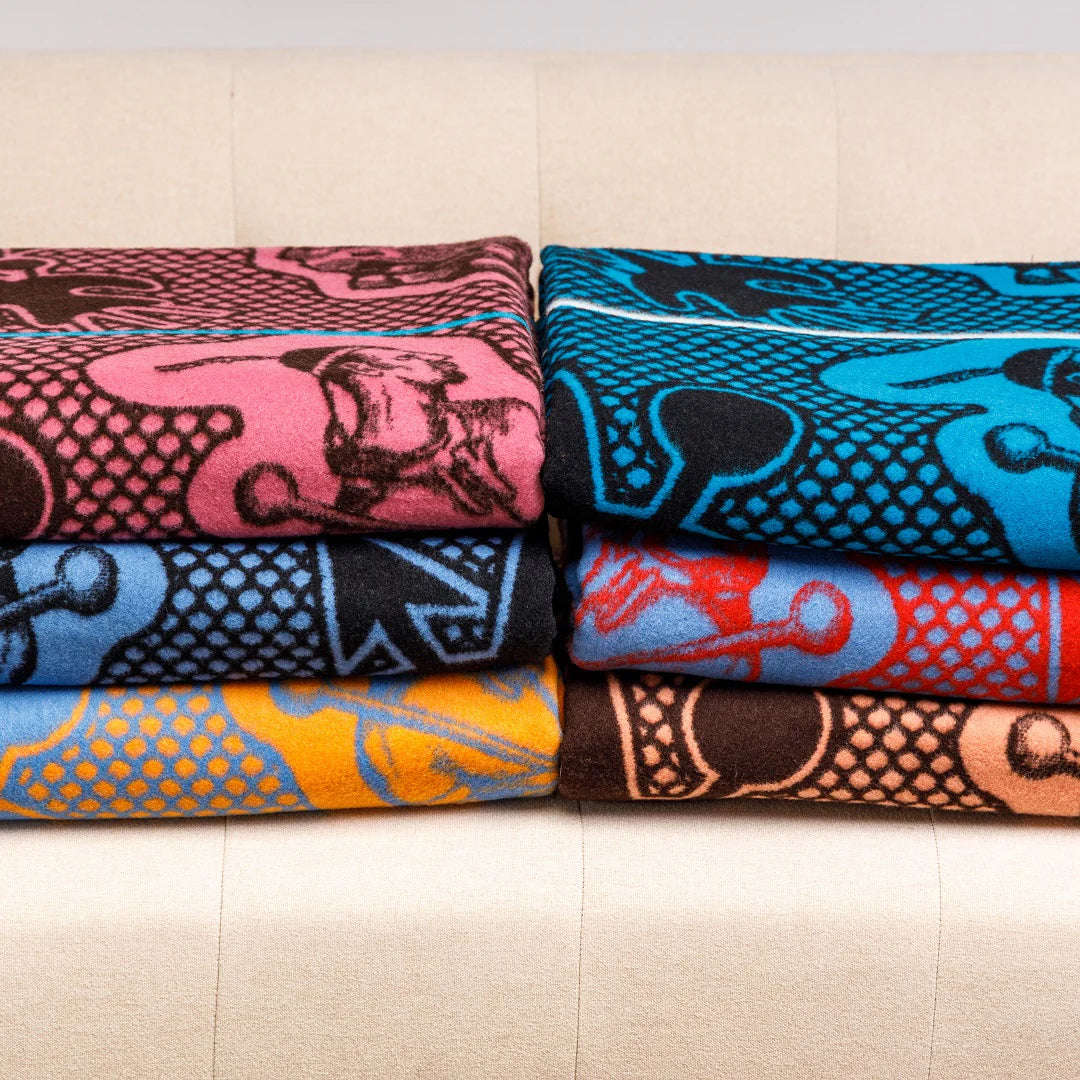 Moshoeshoe | Brown / Salmon / Peacock | Basotho Blanket