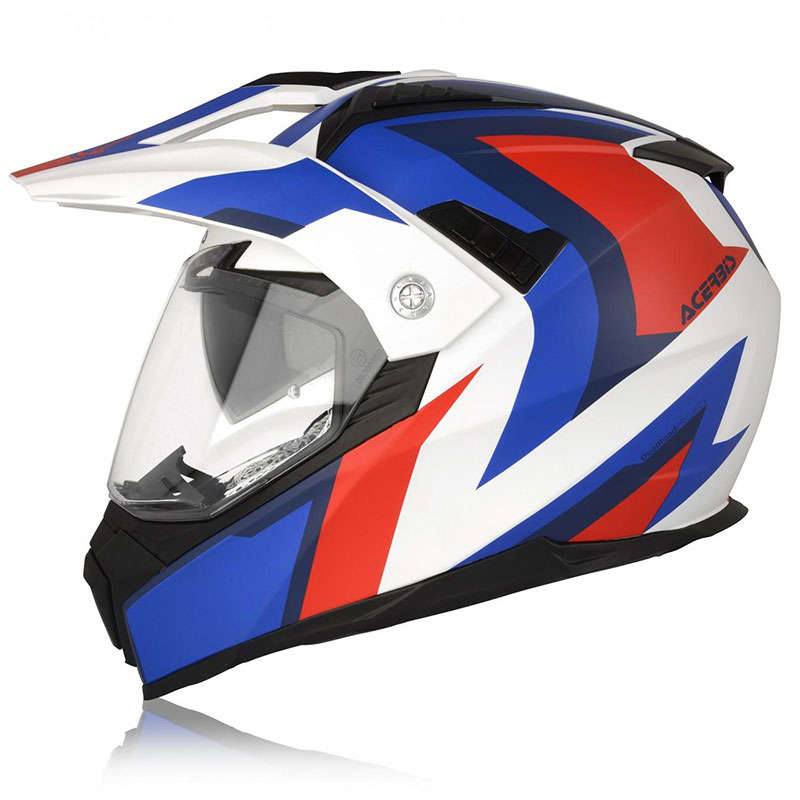 Acerbis | Enduro Flip FS-606 | Dual Sport Helmet | White, Blue & Red
