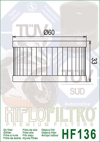 Hiflo - HF136 Oil Filter