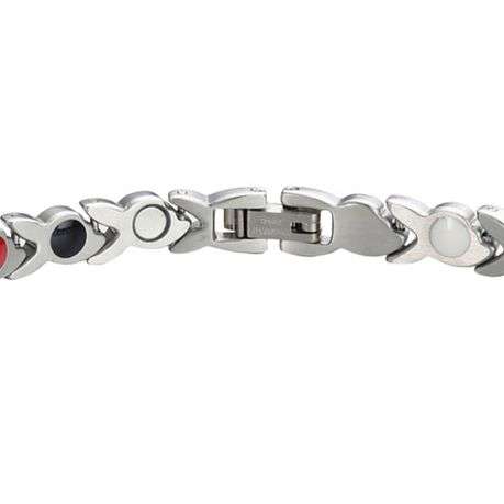 Magnetic Stainless Steel Therapy Bracelet - Gold and Silver - Woman