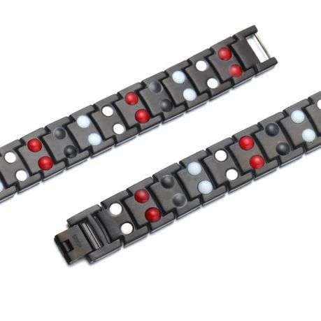 Magnetic Stainless Steel Therapy Bracelet - Black