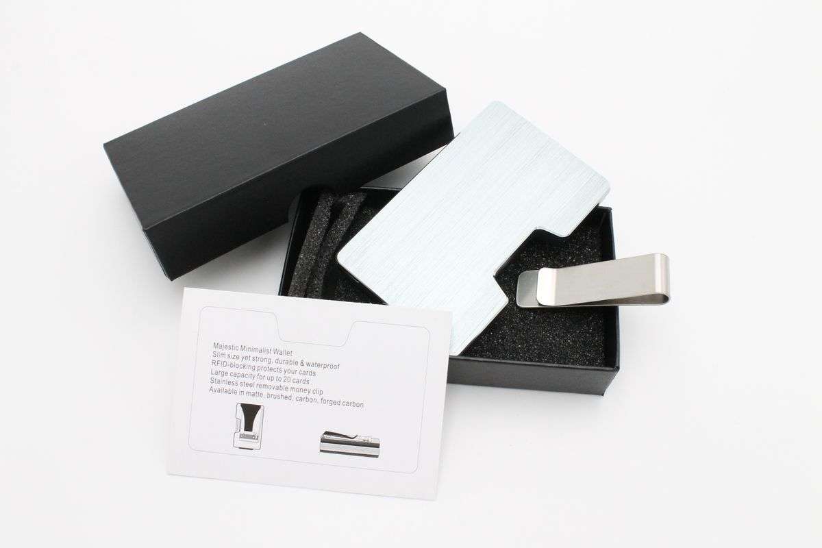 RFID Protection Minimalist/Slim Wallet - Casekey0001 Grey