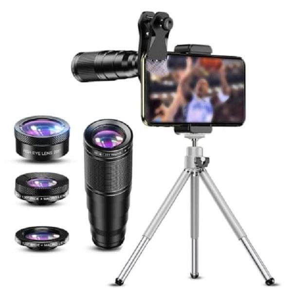APEXEL Premium Metal Zoom 22 X Telephoto 4 IN 1 Lens Kit