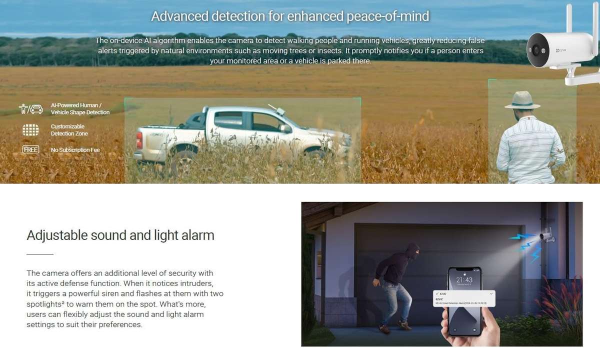 EZVIZ H5 4G AI SMART HOME CAMERA