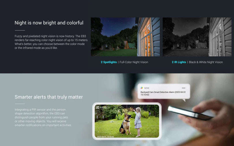 EZVIZ EB3 CAMERA - 4G BATTERY SMART HOME