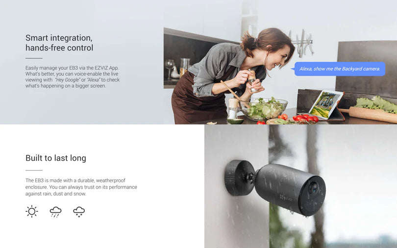 EZVIZ EB3 CAMERA - 4G BATTERY SMART HOME