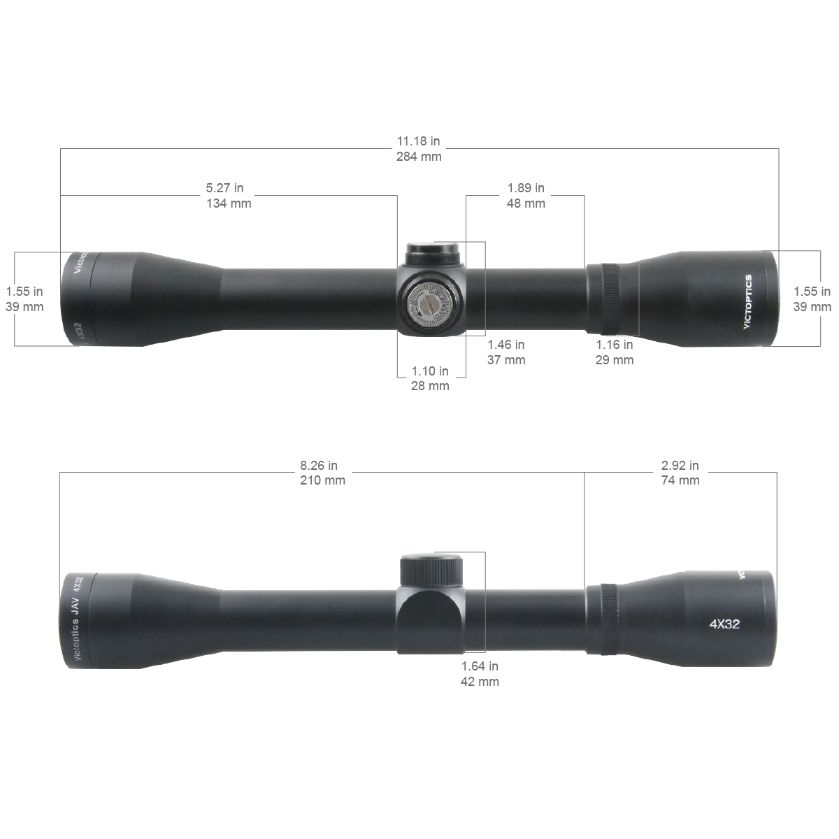 VICTO OPTICS RIFLE SCOPE OPSL19 JAV 4X32