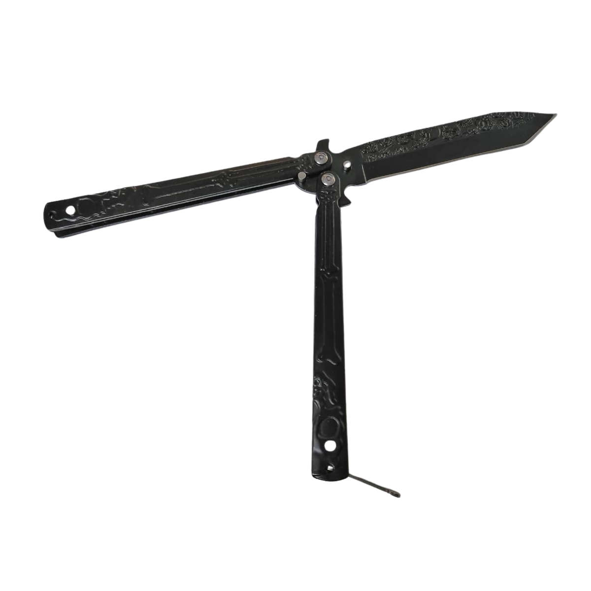 BUTTERFLY KNIFE WITH LATCH LOCK - BLACK