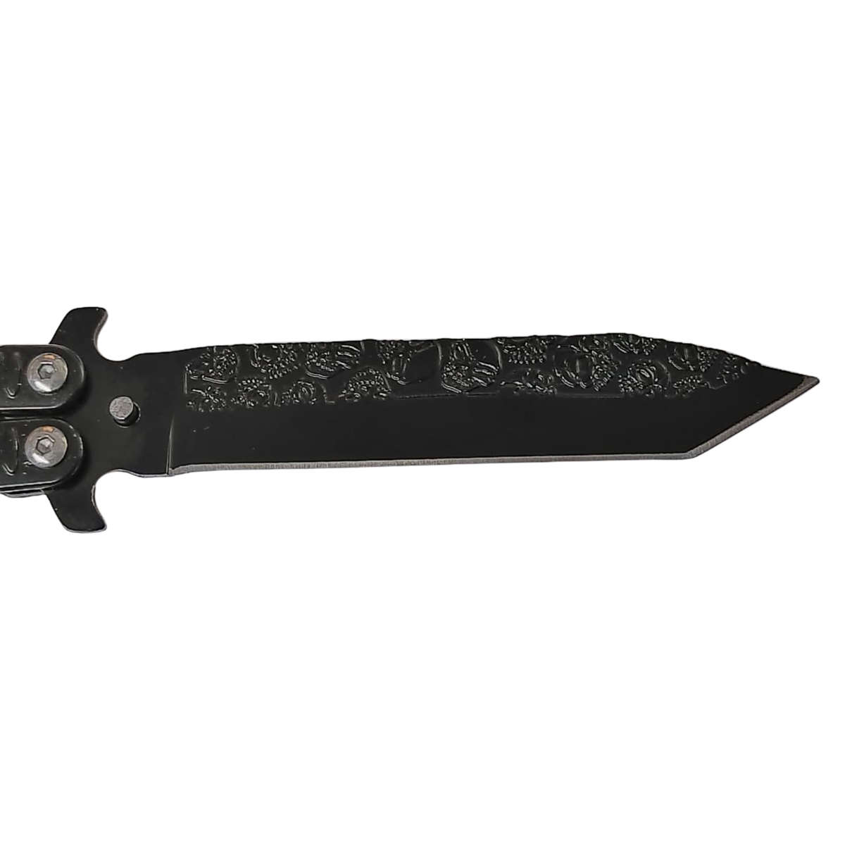 BUTTERFLY KNIFE WITH LATCH LOCK - BLACK