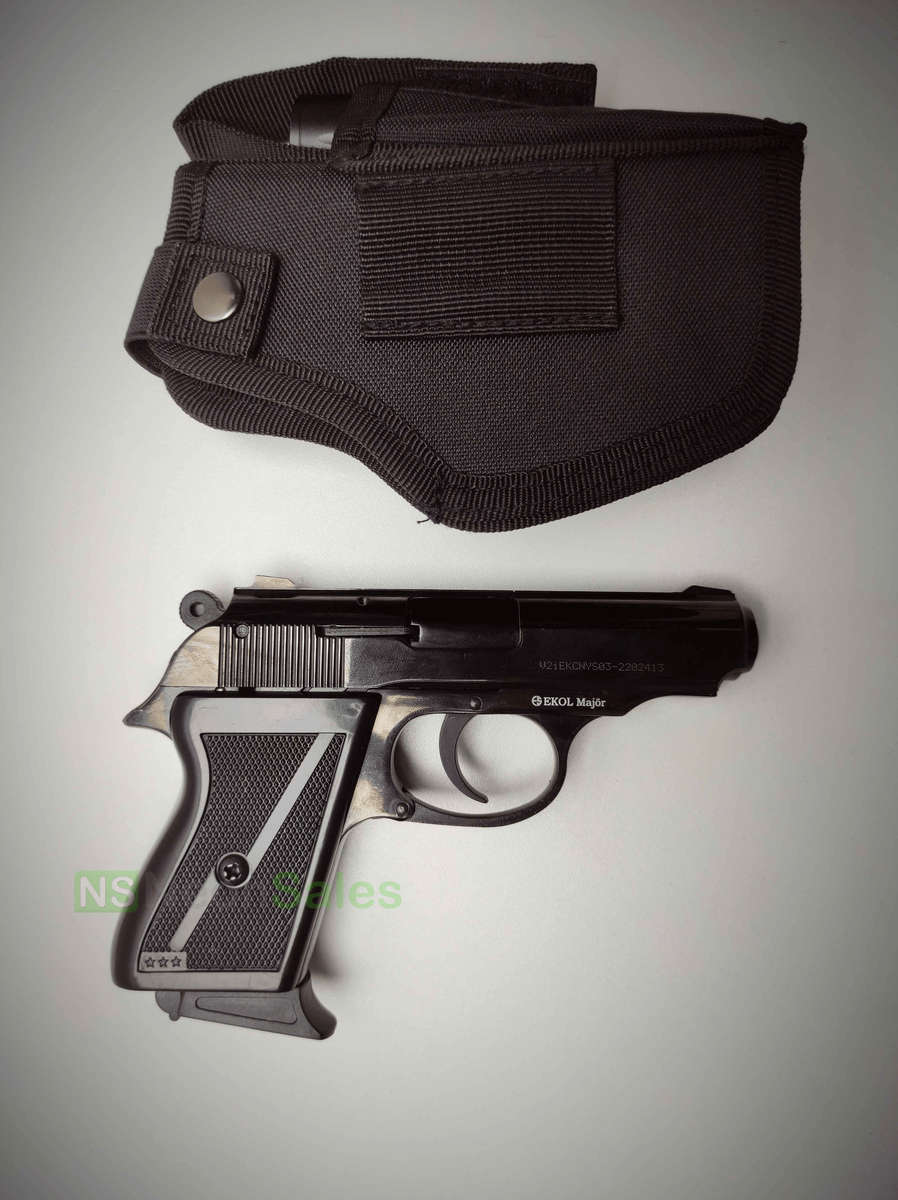 EKOL MAJOR BLANK GUN + 10 BLANKS + HOLSTER