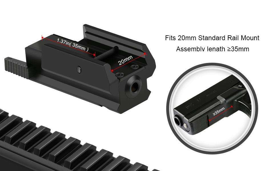FLAT PROFILE LASER POINTER, PICTINNY MOUNTED