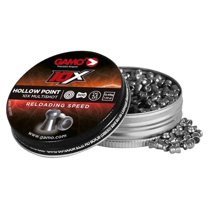 GAMO HOLLOWPOINT 10X .177 7.5GR PELLETS - 500'S