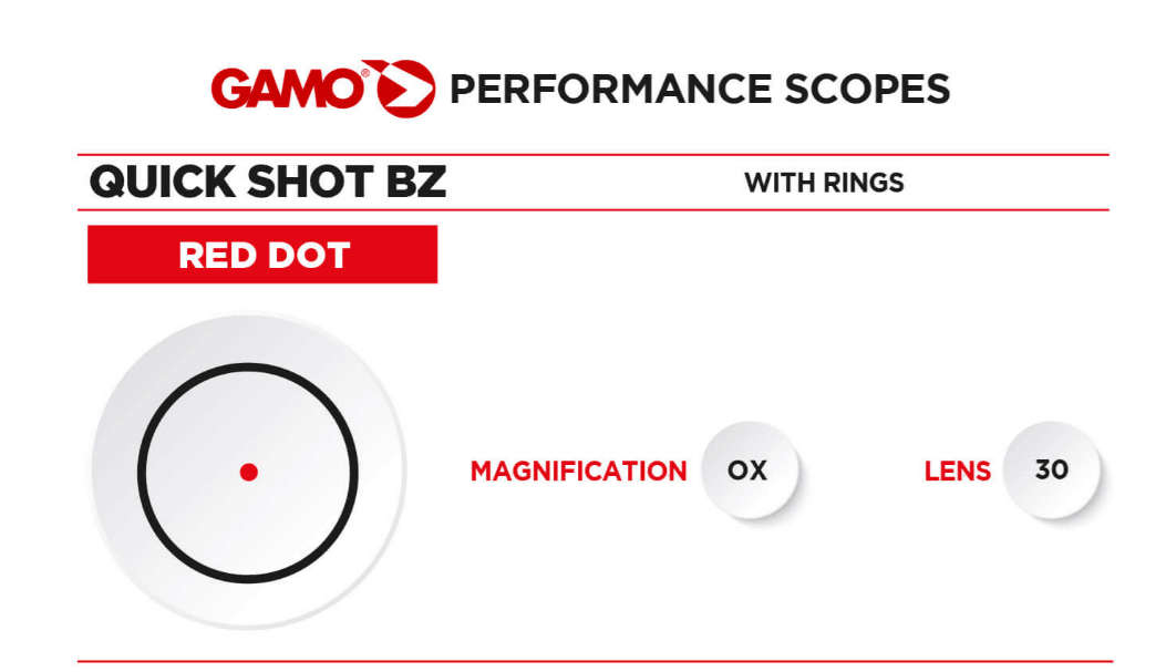 GAMO RED DOT QUICK SHOT SCOPE BZ 30MM