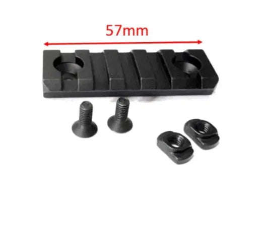 PICATINNY PERMA RAIL 57MM WITH MLOK NUT SET