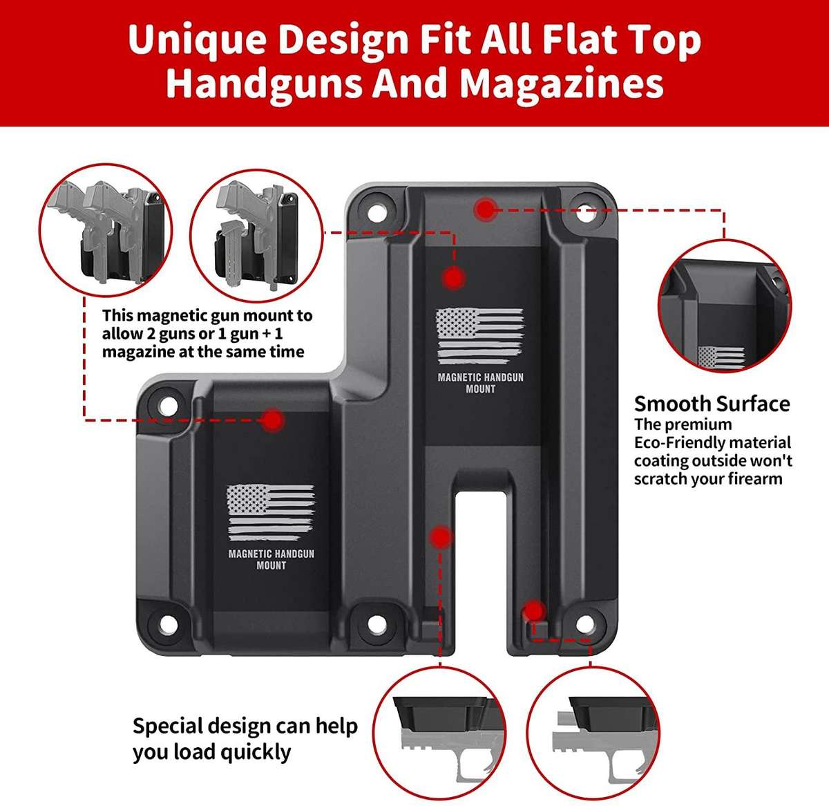 MAGNETIC PISTOL RETAINER /  PUSH-N-COCK BRACKET