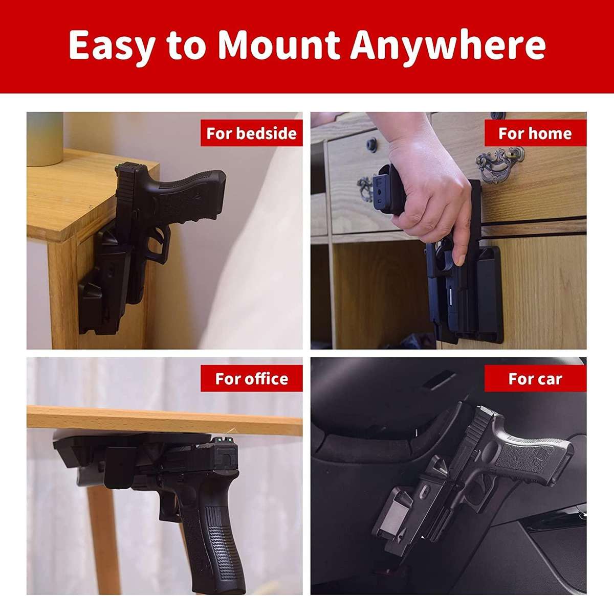 MAGNETIC PISTOL RETAINER /  PUSH-N-COCK BRACKET