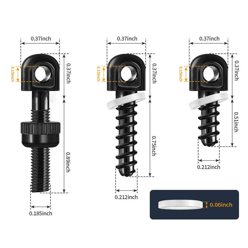 WOODEN & SYNTH RIFLE STOCK SWIVEL STUD SET
