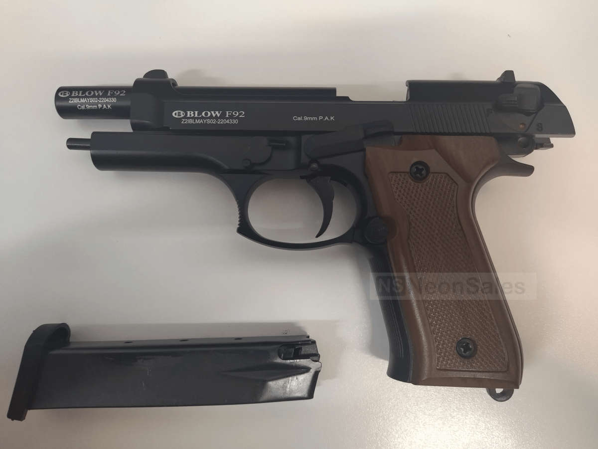 BLOW F92 BLANK GUN - BLACK/BROWN