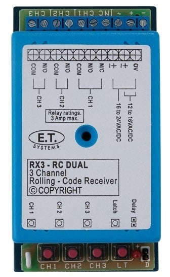 ET 434MHZ RECEIVER - 3 CHANNEL