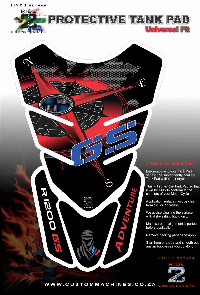 BMW R 1200 GS Adventure Red Tank Pad