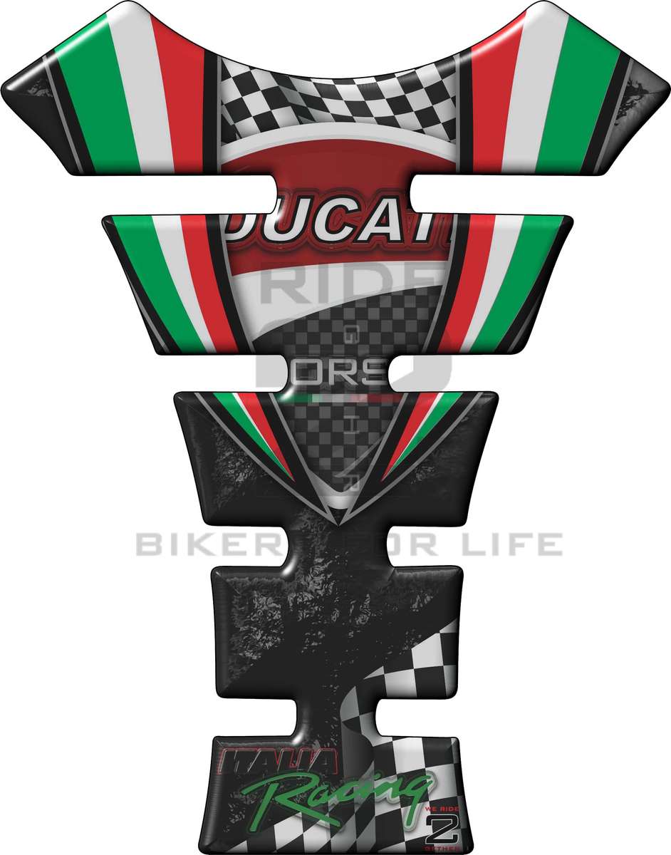 Ducati Black Pitted Metal Tank Pad
