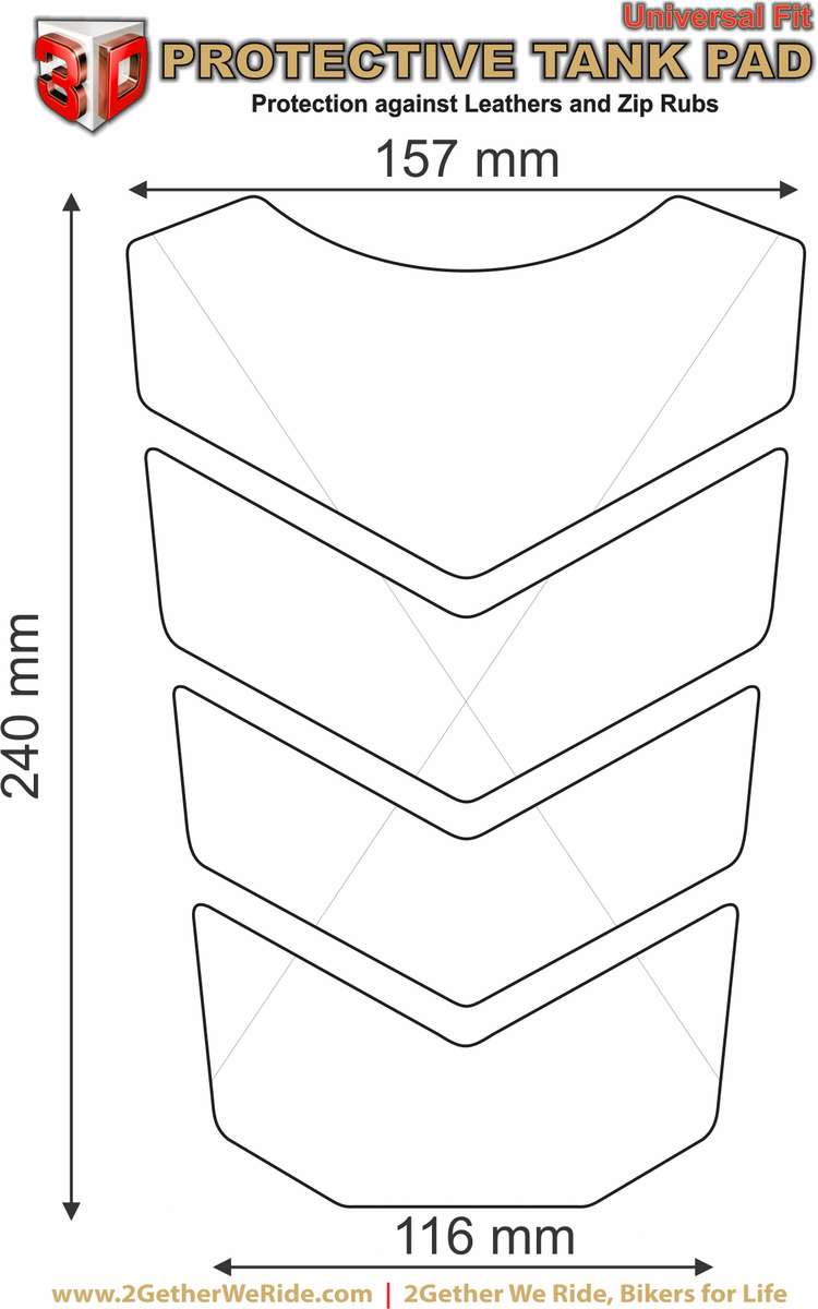 BMW R 1150 GS BMW Blue, Red, White and Black Motor Bike Tank Pad  Protector 1999 - 2004