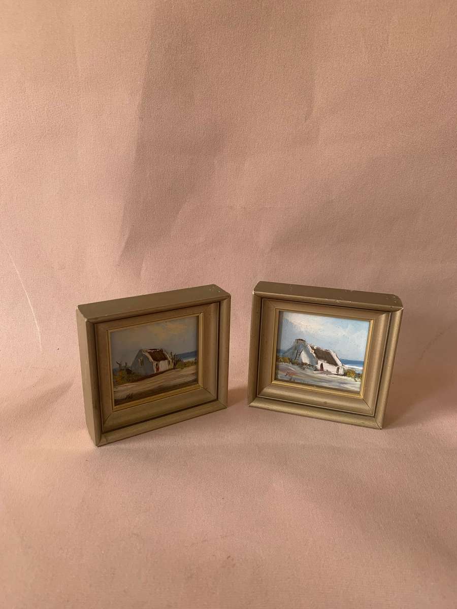 Set of 2 Mini Oil Paintings