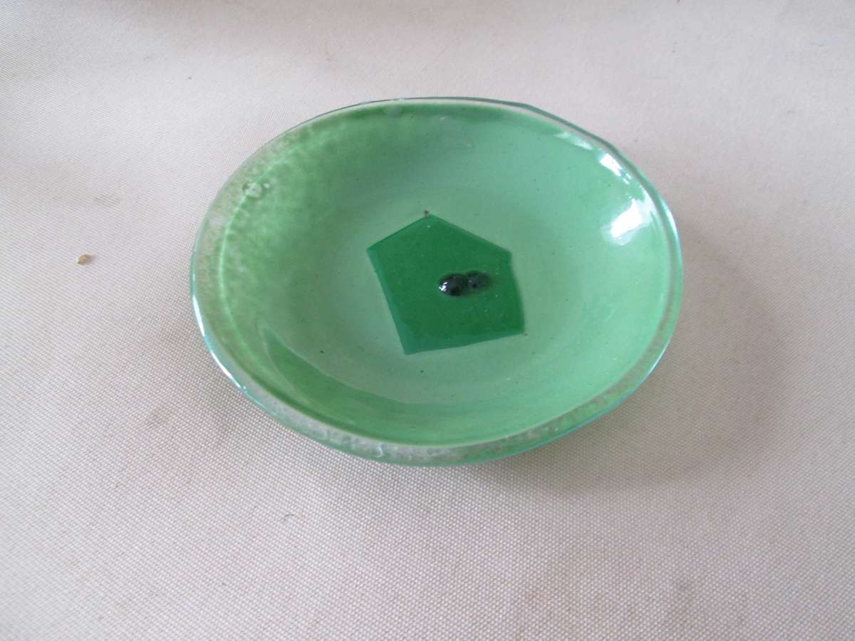 Gorgeous Curved Bubbled Glass Serving Set