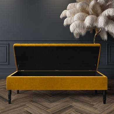 Safi Panel Top Ottoman Storage Bench