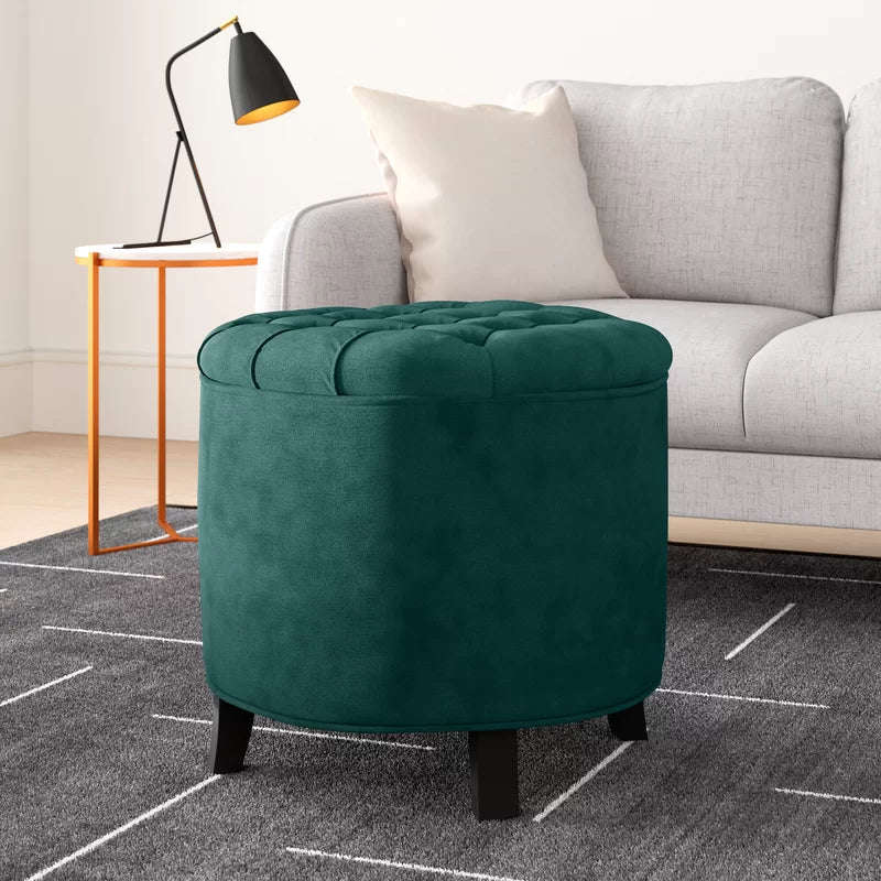 Althea Round Storage Ottoman