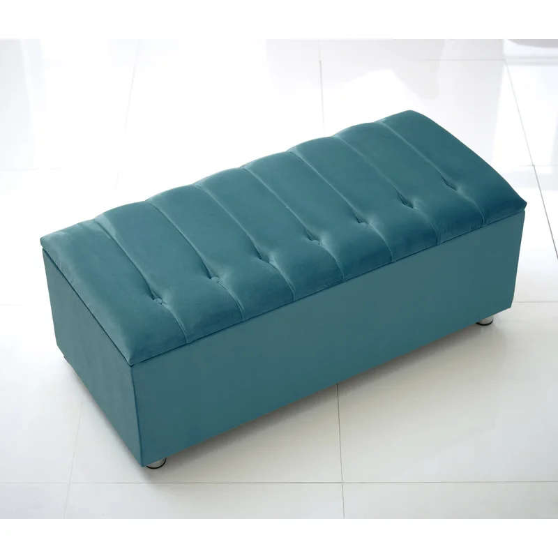 Cammy Velvet Storage Ottoman