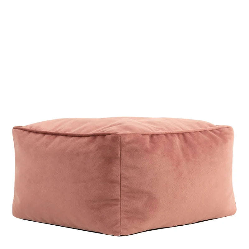 Jane Velvet Square Pouffe Ottoman