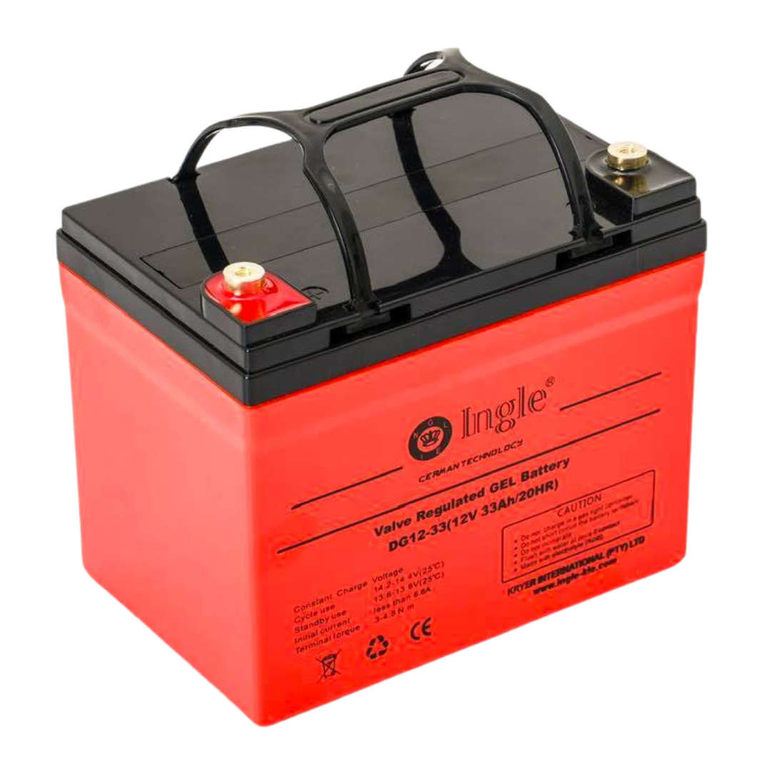 2 x 33AH 12v Ingle GFM Deep Cycle Battery DG12-33