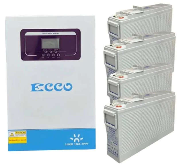 ECCO Inverter and Battery Combo 5.5 KVA & 4 X 200 Ah Gel Battery