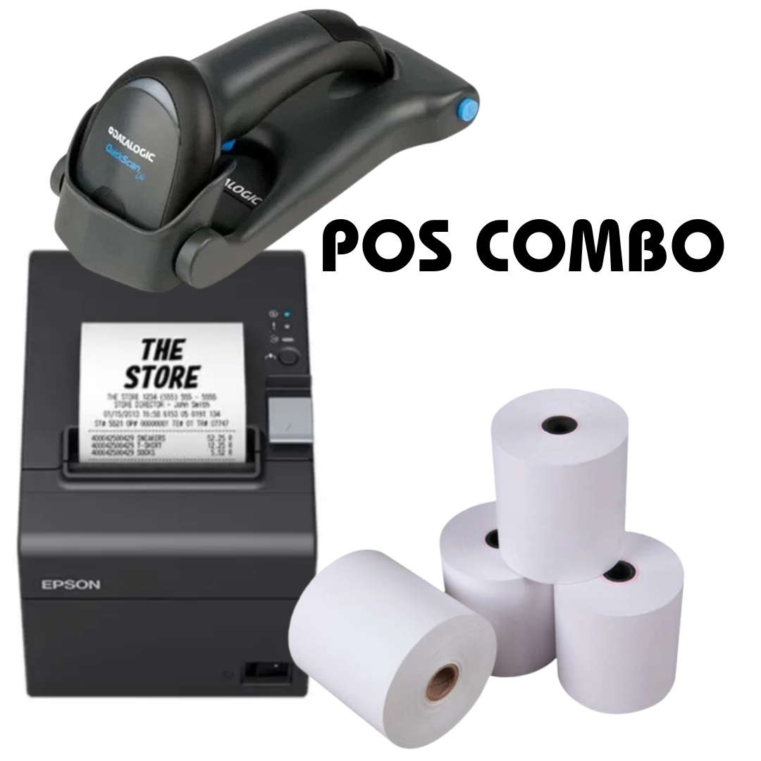 POS COMBO - Epson TM-T20III - USB & Serial - Thermal POS Receipt Printer USB Scanner  Till Rolls ...